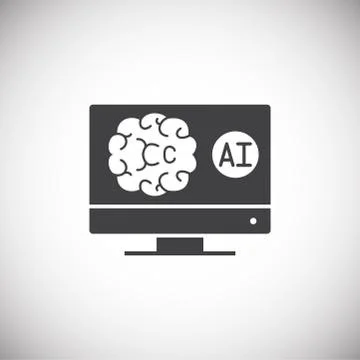 Artificial Intelligence Ai related icon on background for graphic and web design Stock Illustration