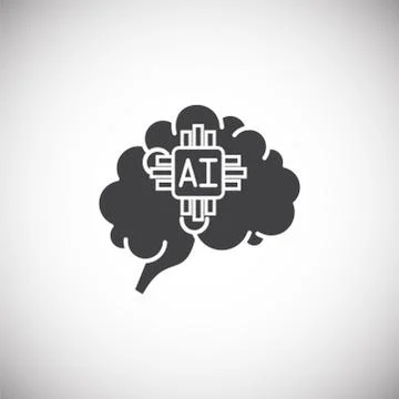 Artificial Intelligence Ai related icon on background for graphic and web design Illustrazione stock