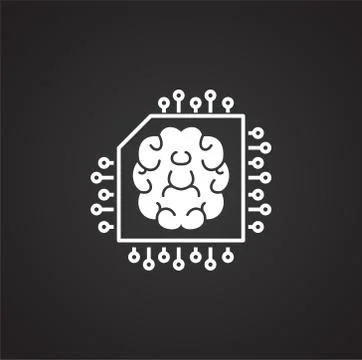 Artificial Intelligence Ai related icon on background for graphic and web design Stock-Illustration