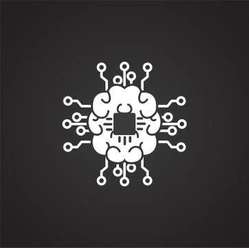 Artificial Intelligence Ai related icon on background for graphic and web design Stock Illustration