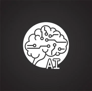 Artificial Intelligence Ai related icon on background for graphic and web design Stock Illustration