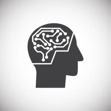 Artificial Intelligence Ai related icon on background for graphic and web design Stock Illustration
