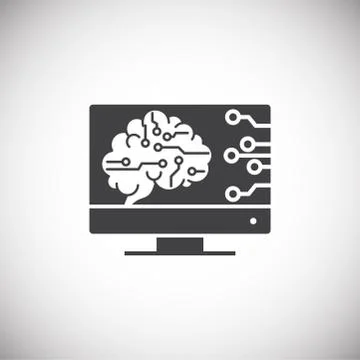 Artificial Intelligence Ai related icon on background for graphic and web design Illustrazione stock