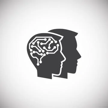 Artificial Intelligence Ai related icon on background for graphic and web design Stock Illustration