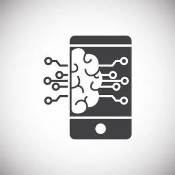 Artificial Intelligence Ai related icon on background for graphic and web design Stock-Illustration