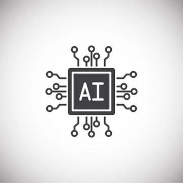 Artificial Intelligence Ai related icon on background for graphic and web design Stock Illustration