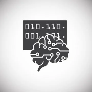 Artificial Intelligence Ai related icon on background for graphic and web design Stock Illustration