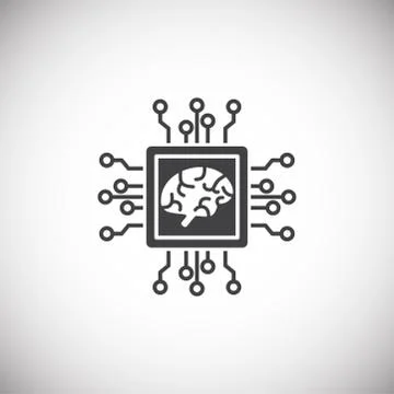 Artificial Intelligence Ai related icon on background for graphic and web design 스톡 일러스트