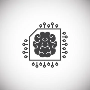 Artificial Intelligence Ai related icon on background for graphic and web design Illustrazione stock