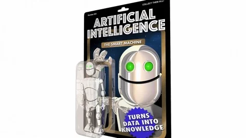 Artificial Intelligence AI Robot Action Figure 3d Animation Stock Footage 80579098