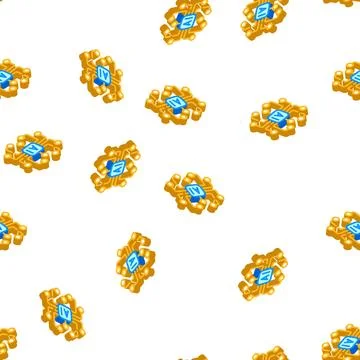 Artificial intelligence ai scheme isometric icon seamless pattern Stock Illustration