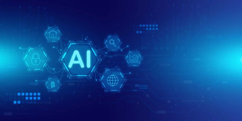 Artificial intelligence Ai self learning improving development problem solv.. Stock Illustration