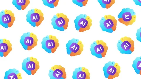 Artificial Intelligence AI Technology Seamless Pattern Background Vídeos de archivo 335506611