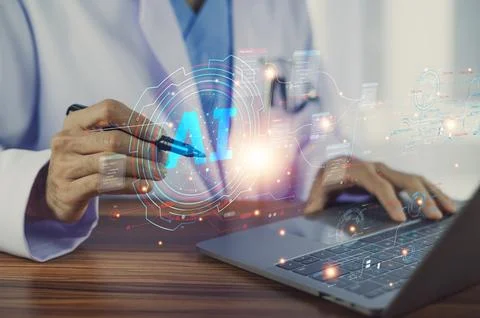 Artificial Intelligence (AI) technology is transforming the management of m.. Foto stock