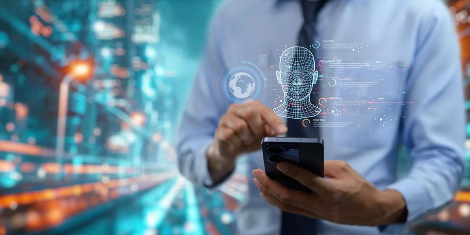 Artificial Intelligence, Ai technology, using technology smart robot AI, ar.. Foto stock