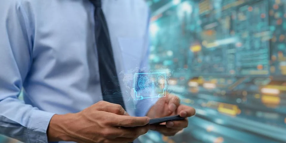 Artificial Intelligence, Ai technology, using technology smart robot AI, ar.. Stock Photos