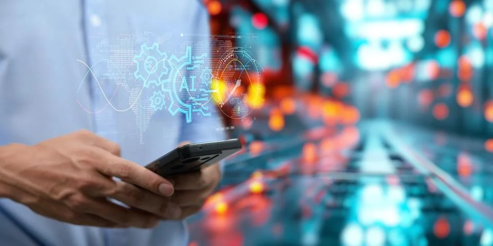 Artificial Intelligence, Ai technology, using technology smart robot AI, ar.. Stock Photos