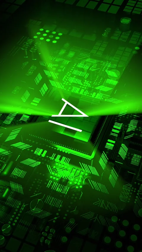 Artificial intelligence - AI word on computer processor - green color palette Stock Footage 302910968