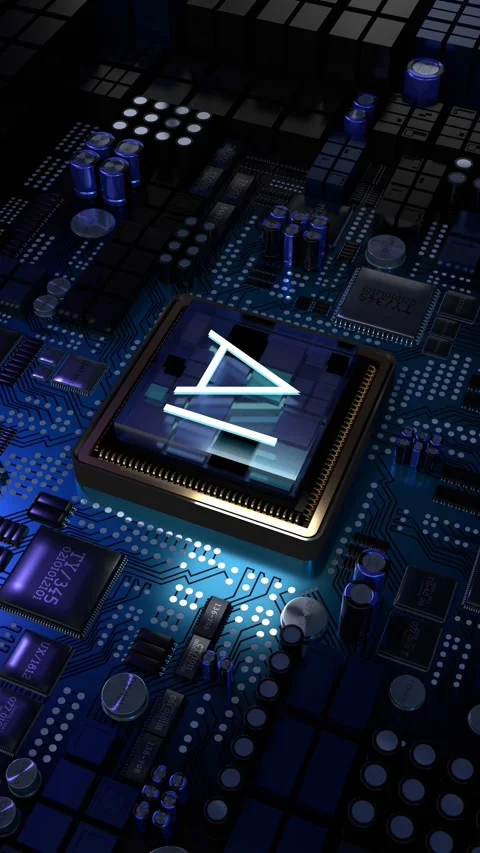 Artificial intelligence - AI word on computer processor Stock Footage 302911080