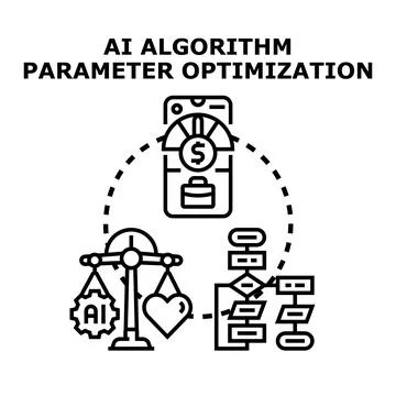 Artificial intelligence algorithm parameter optimization process Illustration