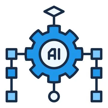 Artificial Intelligence Algorithm vector AI colored icon or design element 스톡 일러스트
