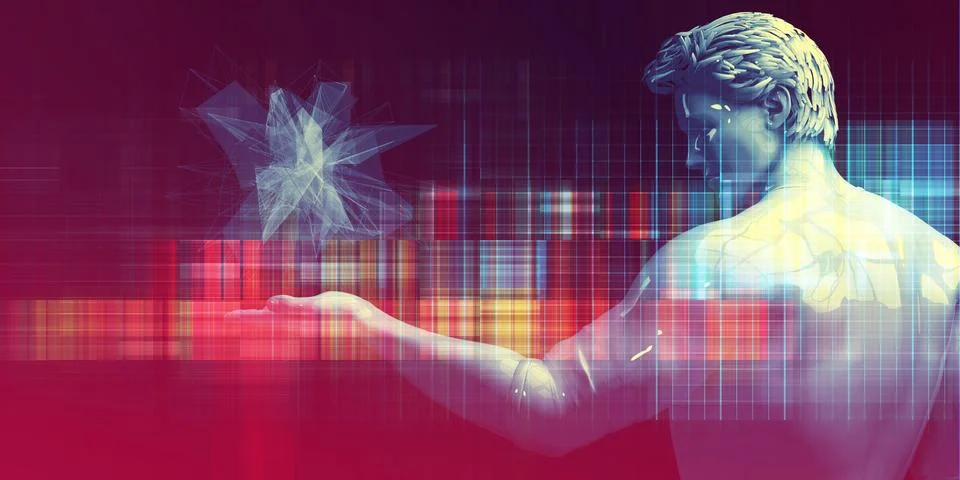 Artificial Intelligence Analytics for Business Illustrazione stock