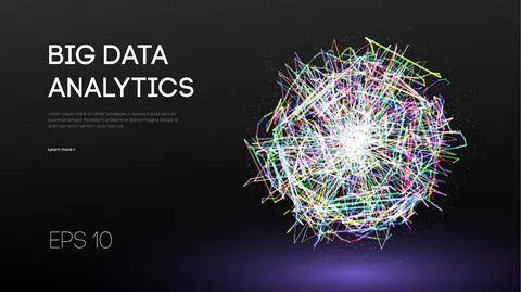 Artificial intelligence analytics. Data technology science concept. Network Illustrazione stock