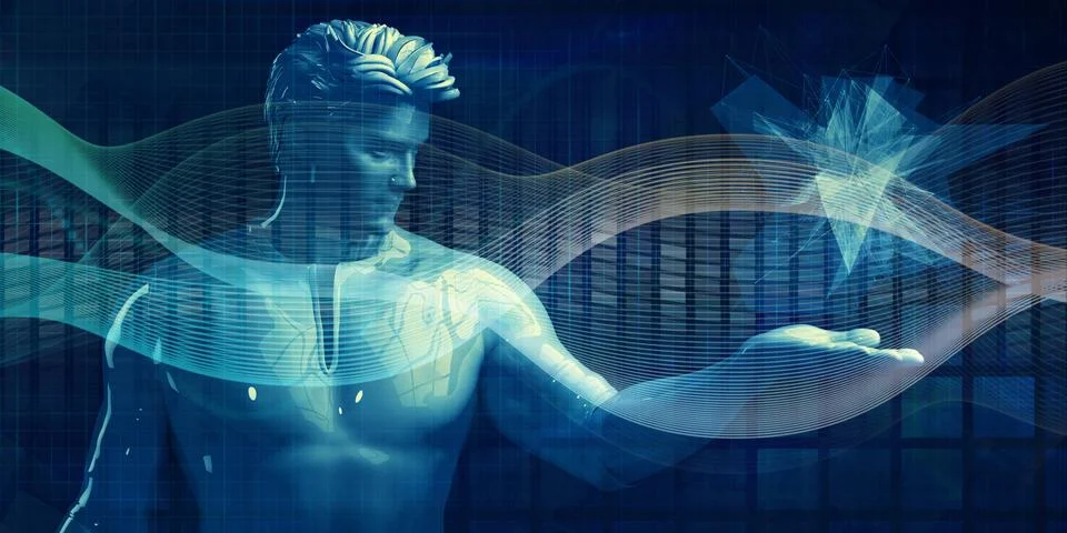 Artificial Intelligence Analytics Stock Illustration