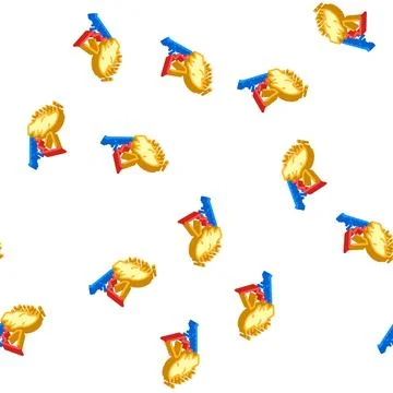 Artificial intelligence analytics isometric icon seamless pattern Illustrazione stock