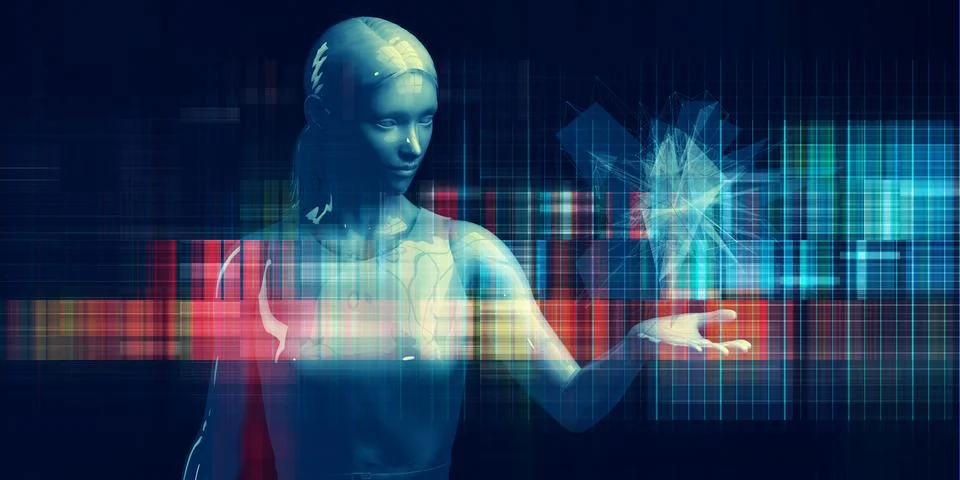 Artificial Intelligence Analytics for Sales Forecasting Stock Illustration