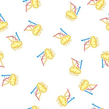 Artificial intelligence analytics vector seamless pattern Stock Illustration