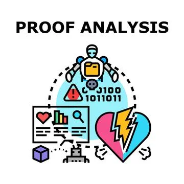 Artificial intelligence analyzing emotional data and digital proof Stockillustratie