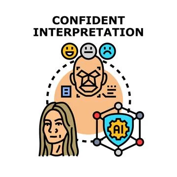 Artificial intelligence analyzing human emotions and facial recognition 스톡 일러스트