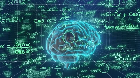 Artificial intelligence and brain data processing Stock Footage 331063964