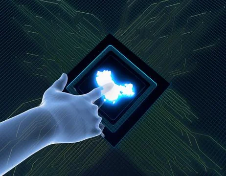 Artificial Intelligence and Circuits, China Map, Data Transmission 스톡 일러스트