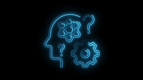 Artificial intelligence and cognitive process with brain head shape gears a.. Stock Footage 308998252