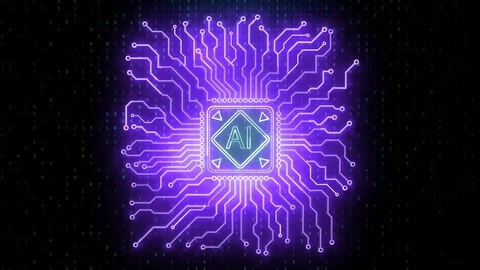 Artificial intelligence and computing wallpaper Video stock 99055109