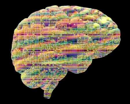 Artificial intelligence and cybernetics 스톡 일러스트