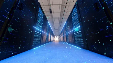 Artificial intelligence and data center Stock Footage 331064084
