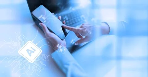 Artificial Intelligence and Data Processing Integration Document management a Stock Photos