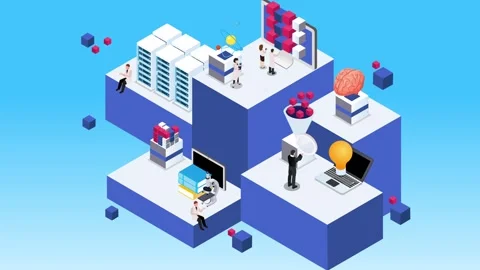Artificial Intelligence and Data Science Laboratory with Scientists Researc.. Stock Footage 337954690