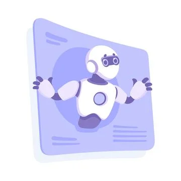 Artificial Intelligence and Digital Brain Neural Network from Screen Vector Stock Illustration