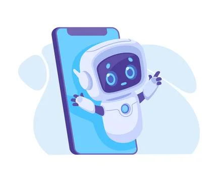 Artificial Intelligence and Digital Brain Neural Network from Smartphone Screen Illustrazione stock