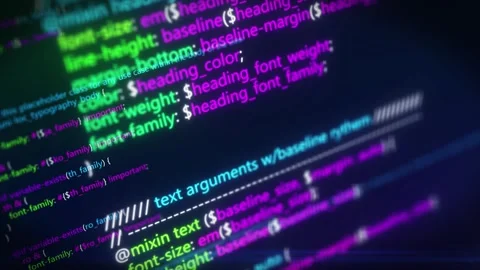 Artificial intelligence and information technology programming code Stock Footage 280724685