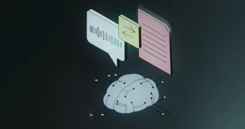 Artificial Intelligence and machine learning processing information Stock Footage 313493446
