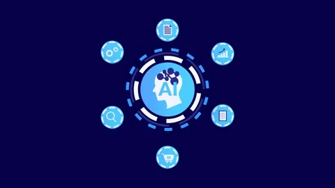 Artificial Intelligence and Machine Learning Animation for Futuristic Tech 動画素材 315377421