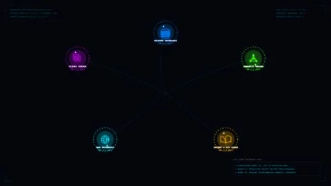 Artificial Intelligence and Machine Learning Concept, Question Mark with Icons 스톡 동영상 341715004