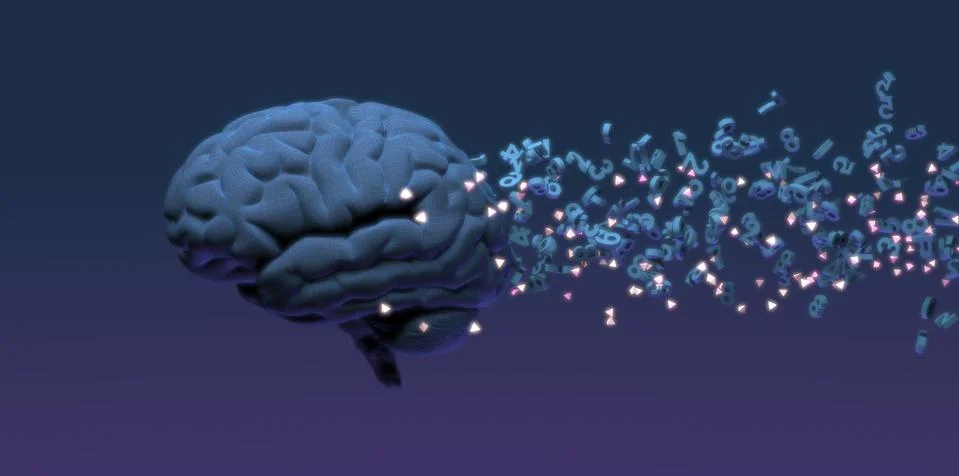 Artificial intelligence and machine learning - concept 3D illustration Illustrazione stock