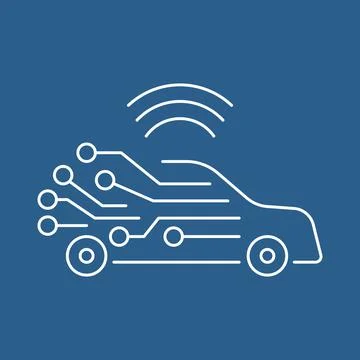 Artificial intelligence and machine learning line icon イラスト素材