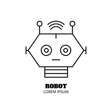 Artificial intelligence and machine learning line icon Stock Illustration